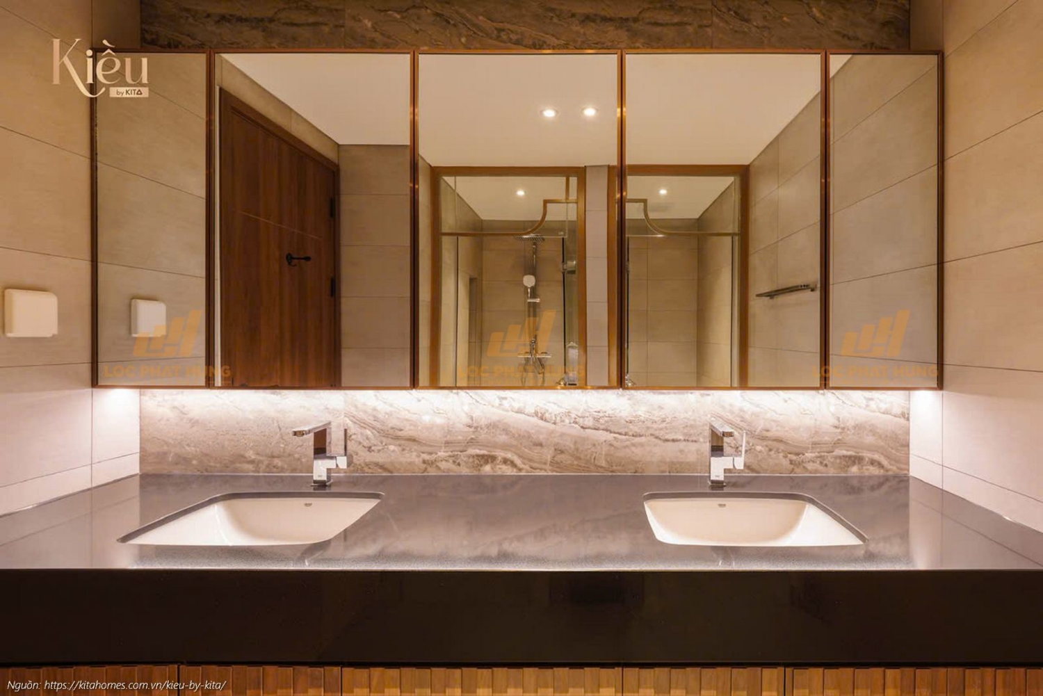 Ảnh thực tế căn hộ 23-01 diện tích 128m2 tại dự án Kiều By Kita Quận 5