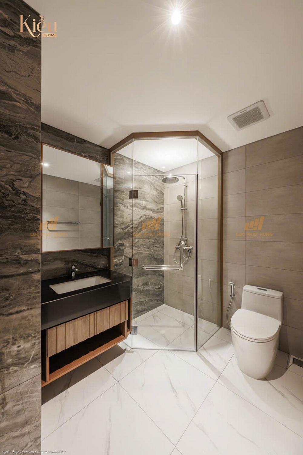 Ảnh thực tế căn hộ 23-03 diện tích 132m2 tại dự án Kiều By Kita Quận 5