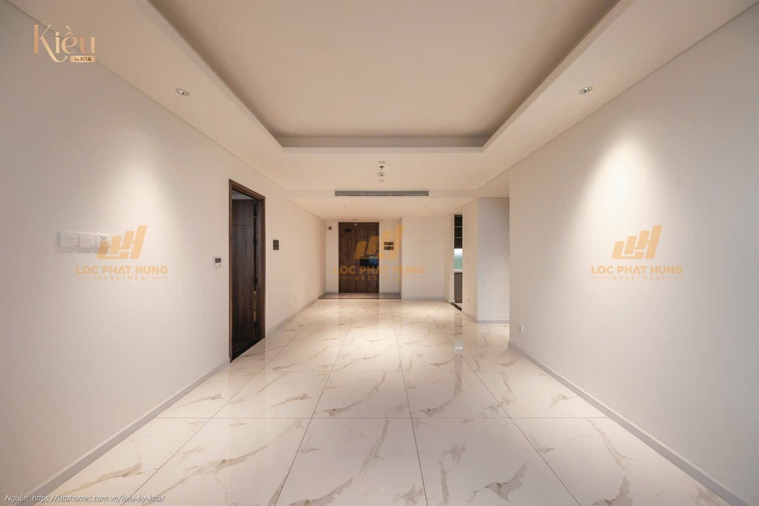 Ảnh thực tế căn hộ 23-05 diện tích 90m2 tại dự án Kiều By Kita, trung tâm Quận 5.