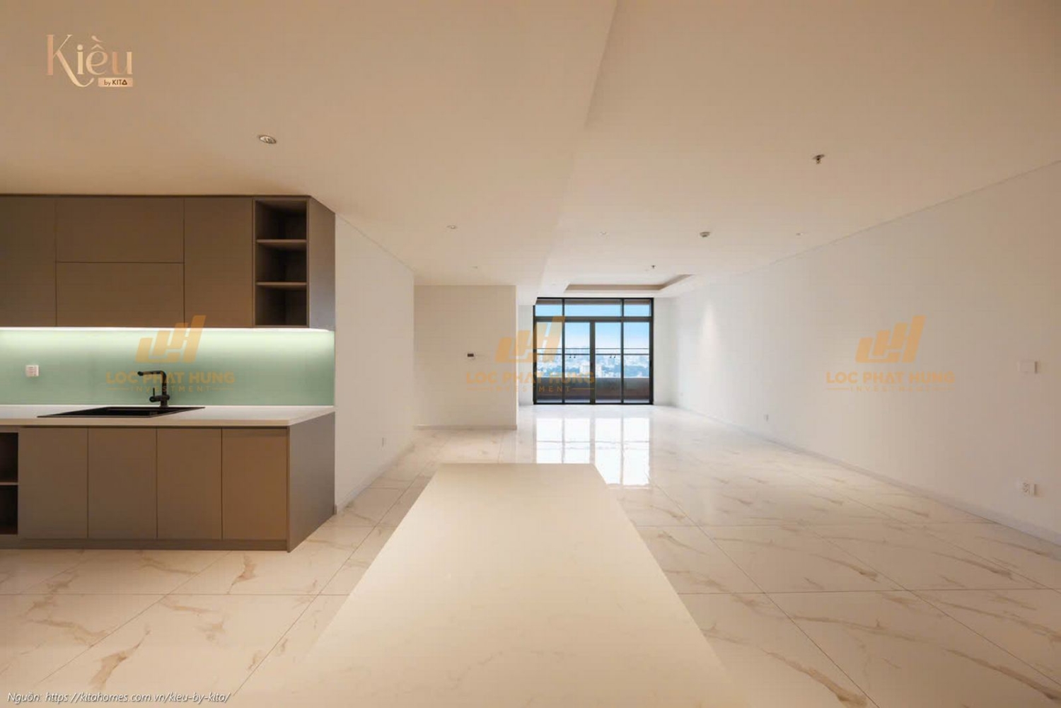 Ảnh thực tế căn hộ 23-06 diện tích 132m2 tại dự án Kiều By Kita Quận 5, nhận nhà ở ngay.