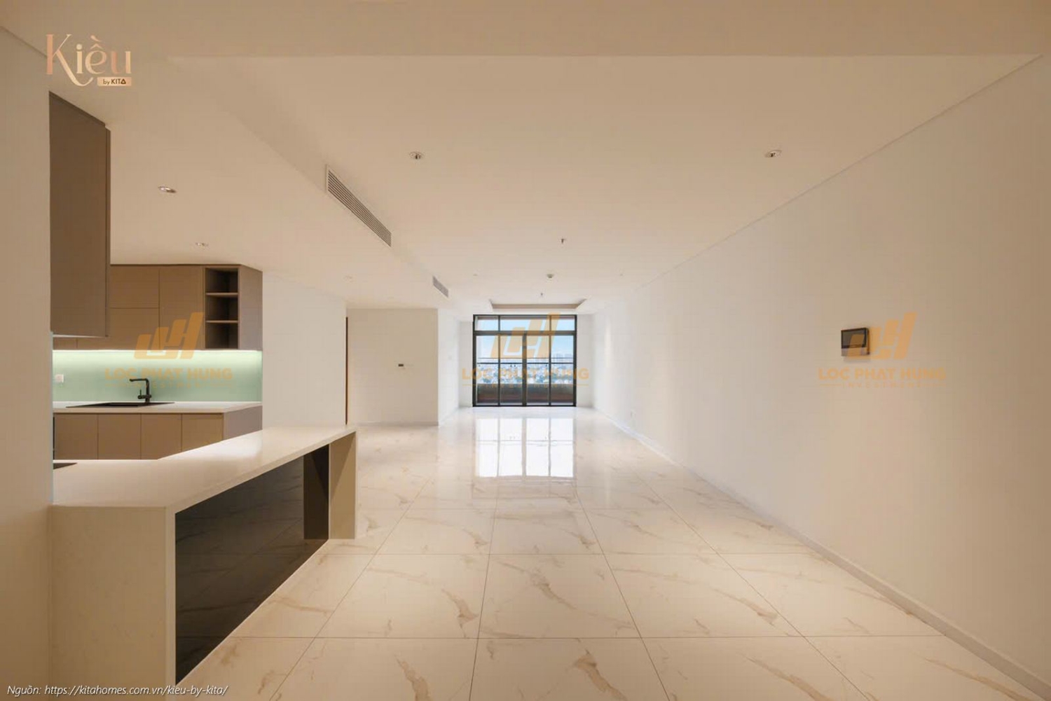 Ảnh thực tế căn hộ 23-06 diện tích 132m2 tại dự án Kiều By Kita Quận 5, nhận nhà ở ngay.