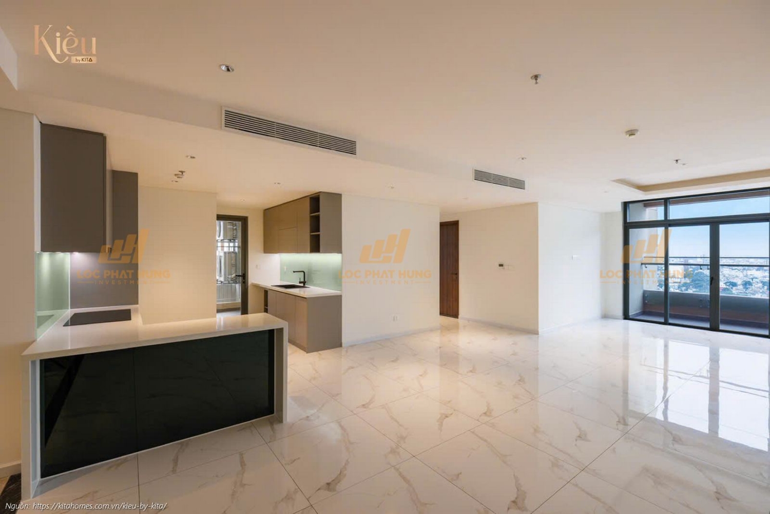 Ảnh thực tế căn hộ 23-06 diện tích 132m2 tại dự án Kiều By Kita Quận 5, nhận nhà ở ngay.