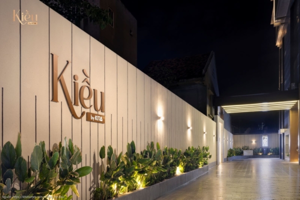Ảnh thực tế lối vào sang trọng của dự án căn hộ hạng sang Kiều By Kita
