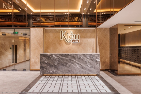 Ảnh thực tế sảnh đón khách sang trọng, đẳng cấp 5 sao tại dự án Kiều By Kita, Quận 5.
