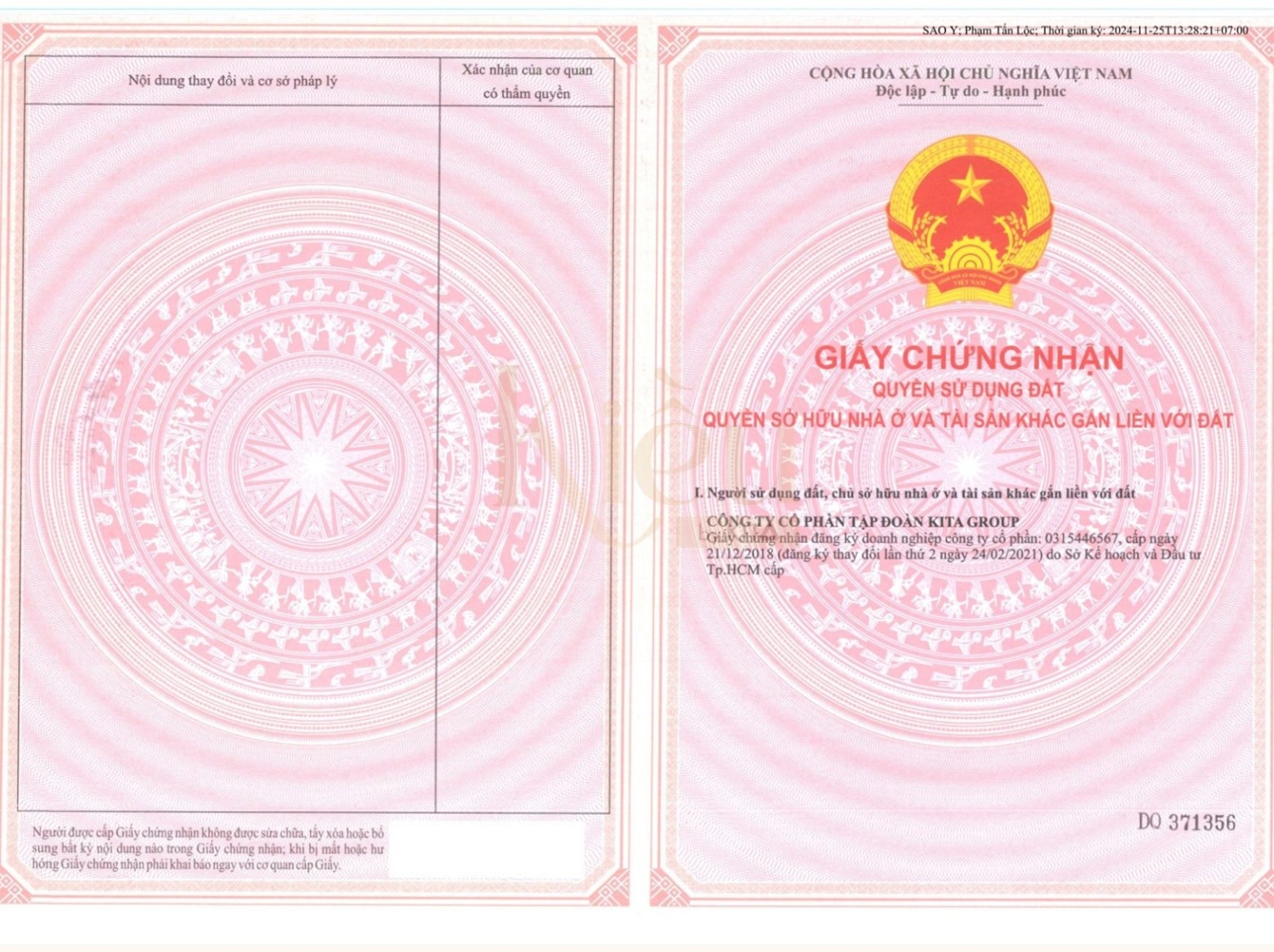 Sổ hồng căn hộ Kiều By Kita mã căn 21.03