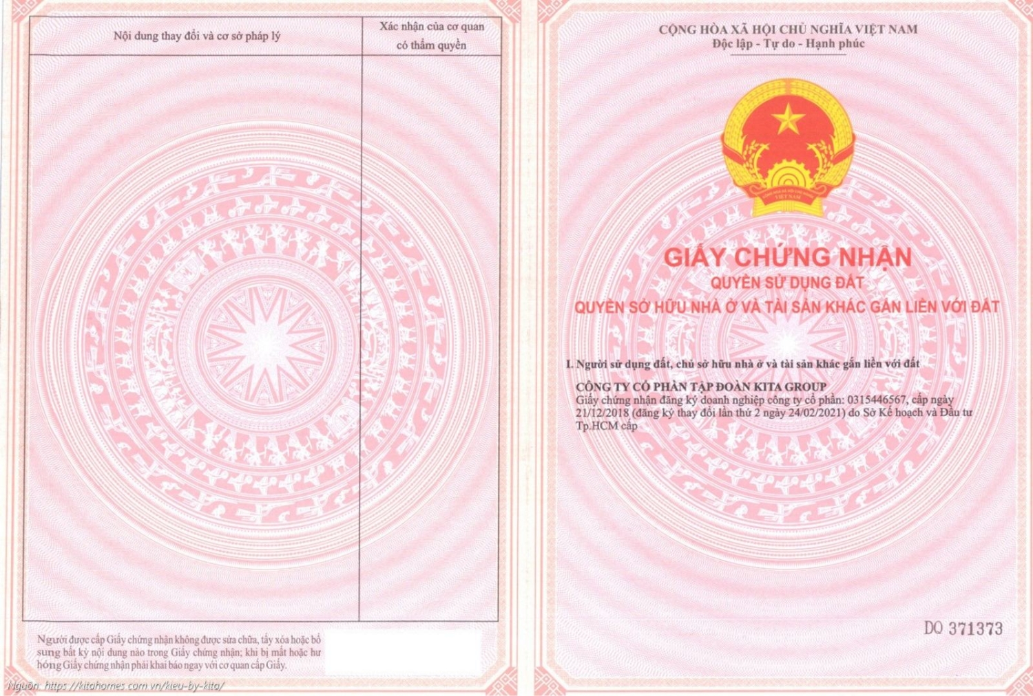 Sổ hồng căn hộ 2405 tại dự án Kiều By Kita