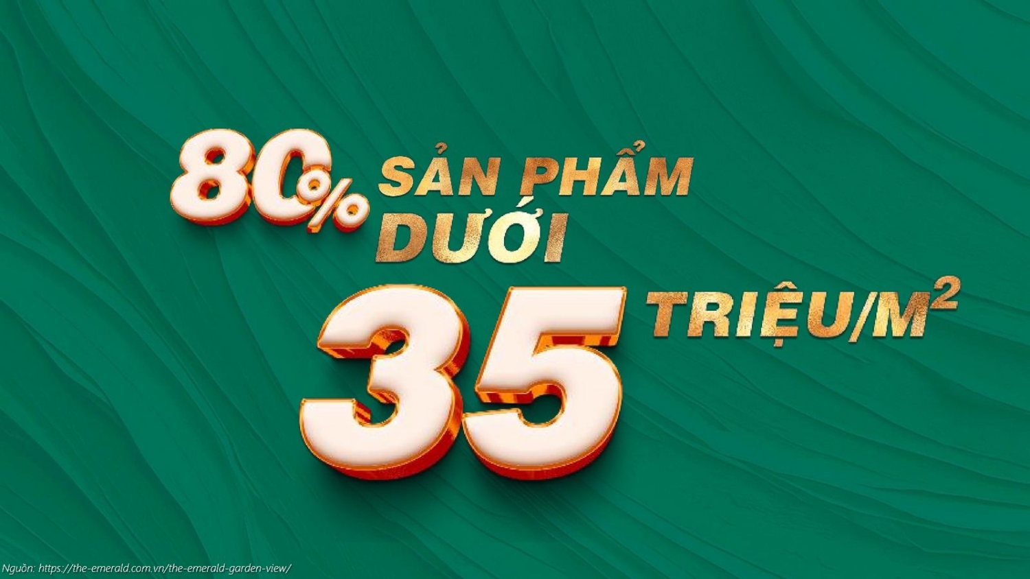 Đơn giá căn hộ The Emerald Garden View cực tốt chỉ dưới 35 triệu/m2