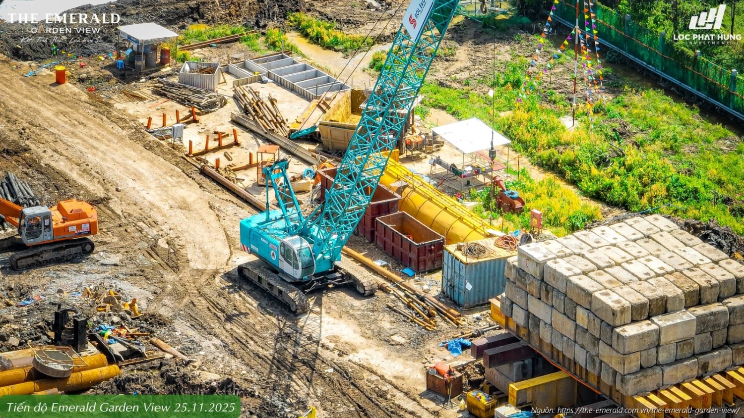 Tiến độ xây dựng dự án The Emerald Garden View cập nhật mới nhất ngày 25/11/2025