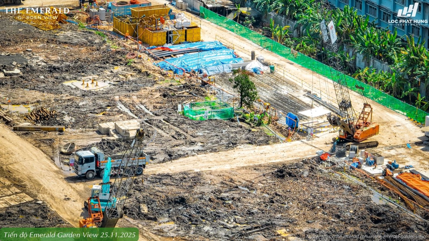 Tiến độ xây dựng dự án The Emerald Garden View cập nhật mới nhất ngày 25/11/2025