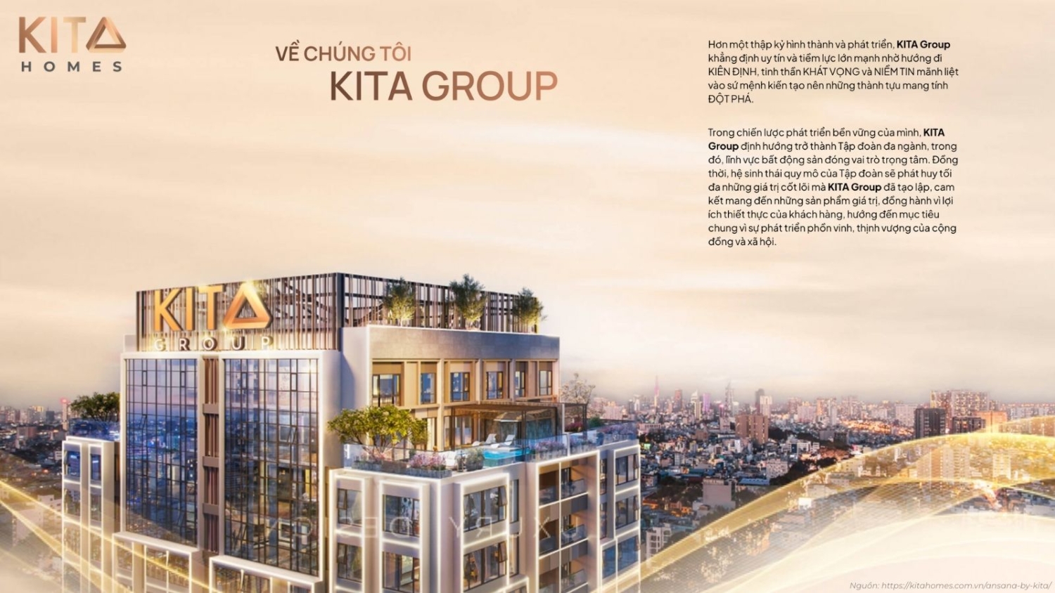Thông tin và năng lực tài chính Chủ đầu tư Kita Group - Đơn vị phát triển dự án Ansana by Kita