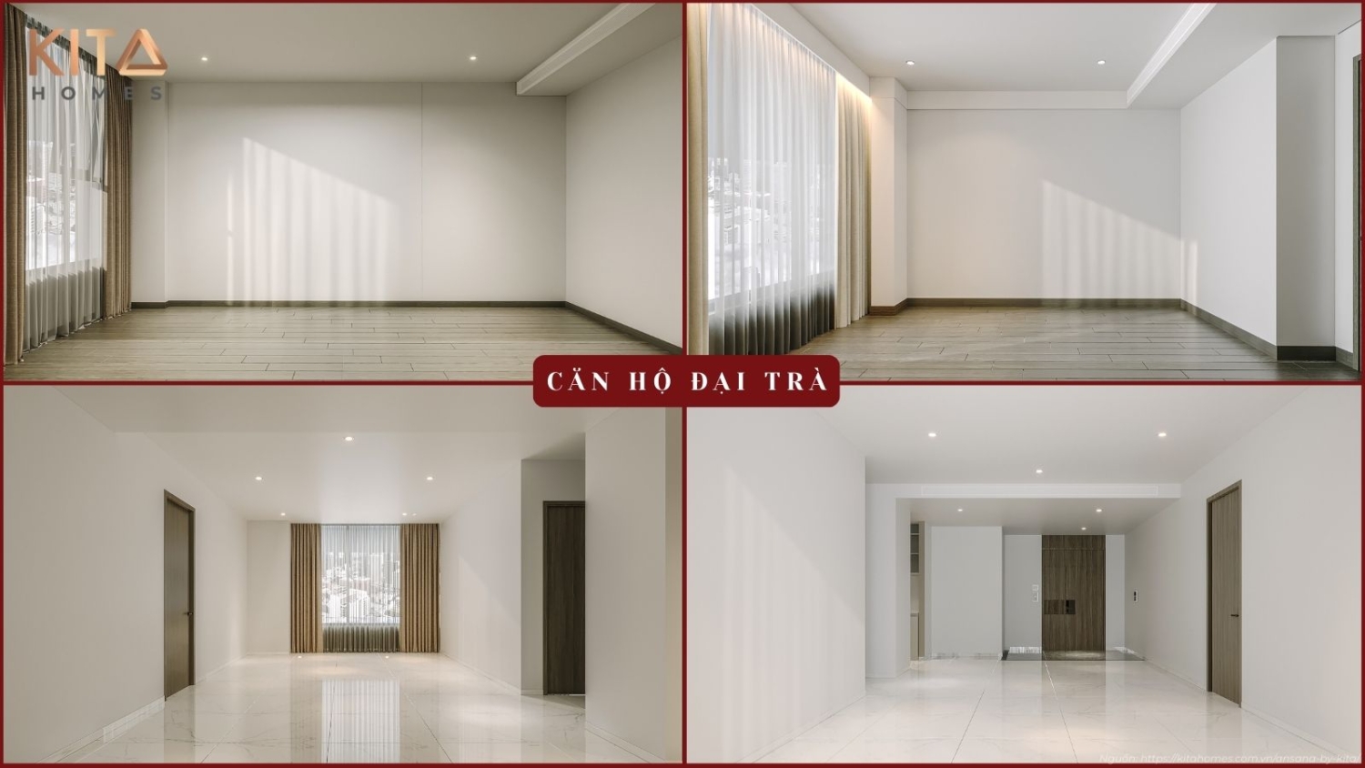 Hình ảnh thực tế không gian nội thất nhà mẫu căn hộ tiêu chuẩn (Standard) tại dự án Ansana by Kita.