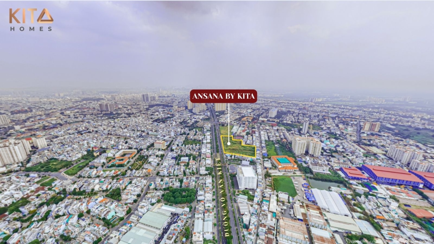 Sơ đồ vị trí đắc địa và khả năng kết nối giao thông của dự án Ansana by Kita trên đại lộ Võ Văn Kiệt