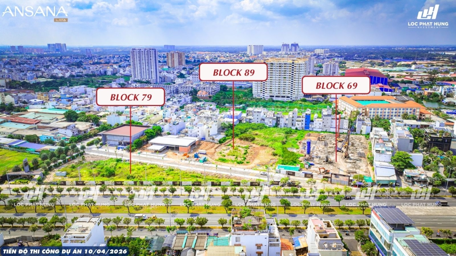 Cập nhật hình ảnh thực tế tiến độ thi công dự án Ansana By Kita ngày 10/04/2026