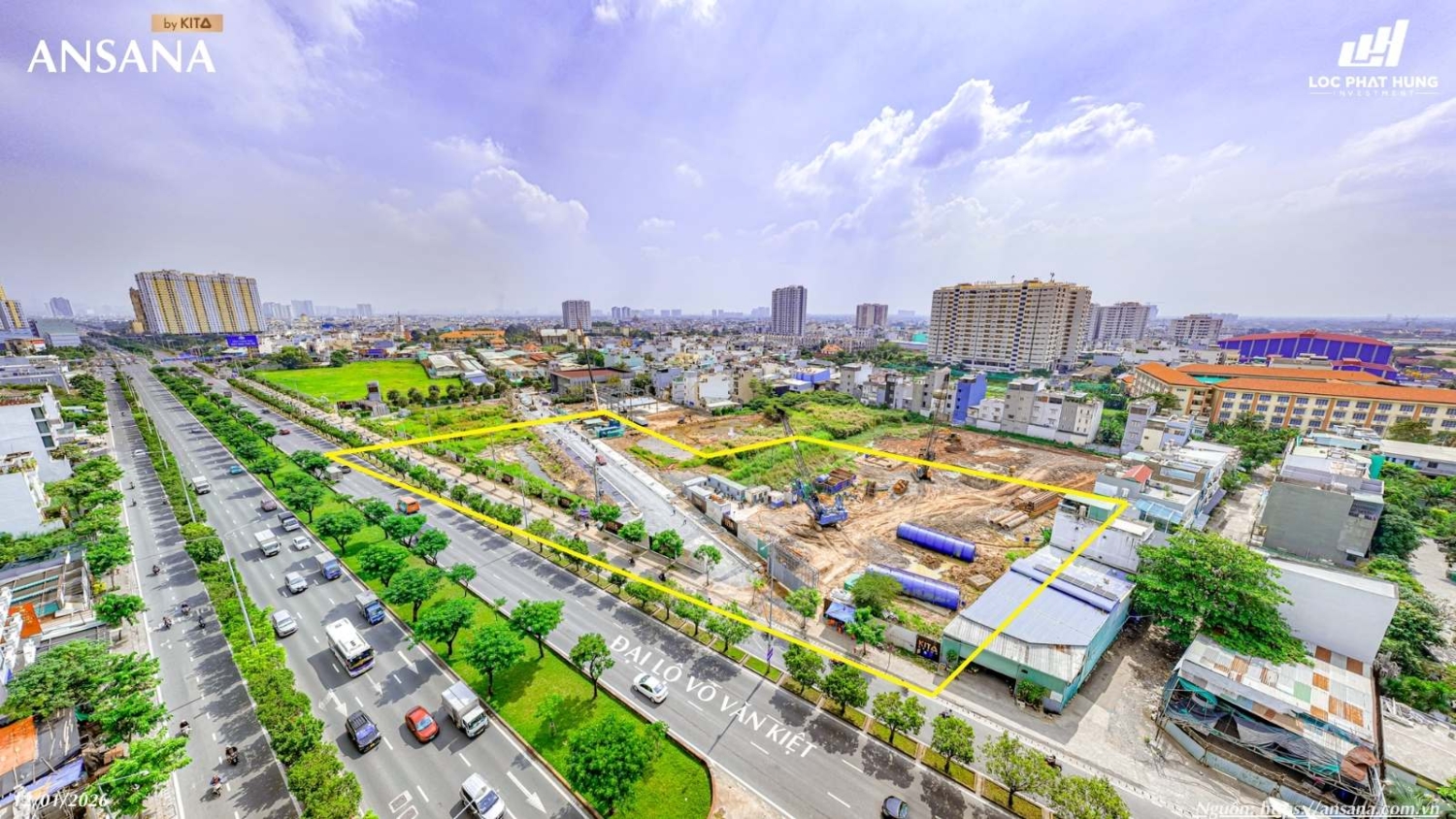 Tiến độ xây dựng thực tế dự án căn hộ Ansana By Kita Bình Tân cập nhật mới nhất tháng 01/2026