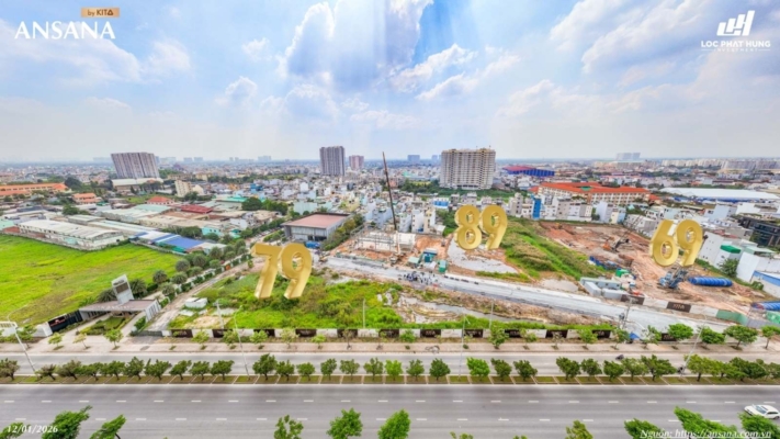 Tiến độ xây dựng thực tế dự án căn hộ Ansana By Kita Bình Tân cập nhật mới nhất tháng 01/2026