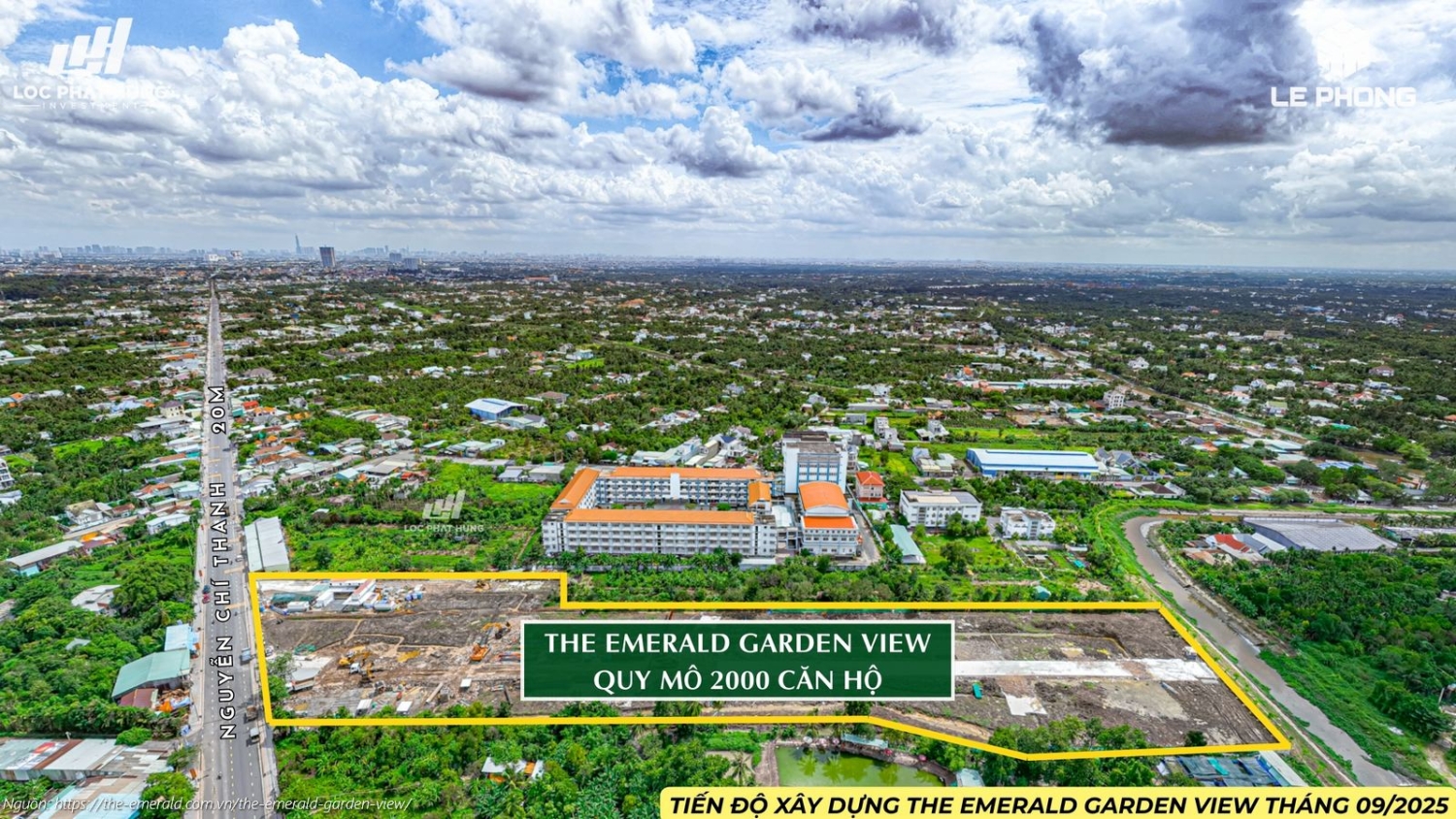 Tiến độ xây dựng dự án The Emerald Garden View Tháng 09/2025: Toàn cảnh công tác san lấp và chuẩn bị mặt bằng
