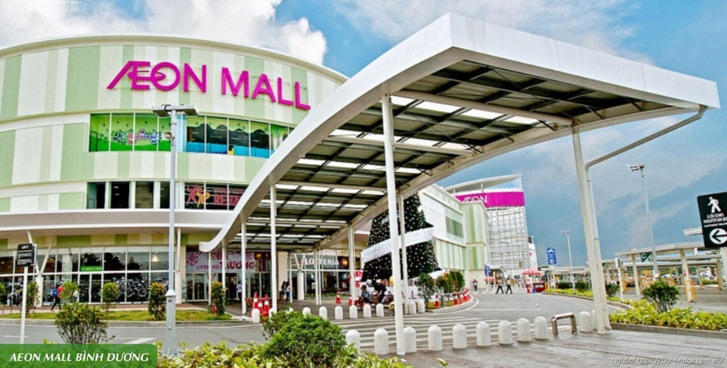 Tiện ích ngoại khu Trung tâm thương mại Aeon Mall Bình Dương Canary liền kề Sky Bridge