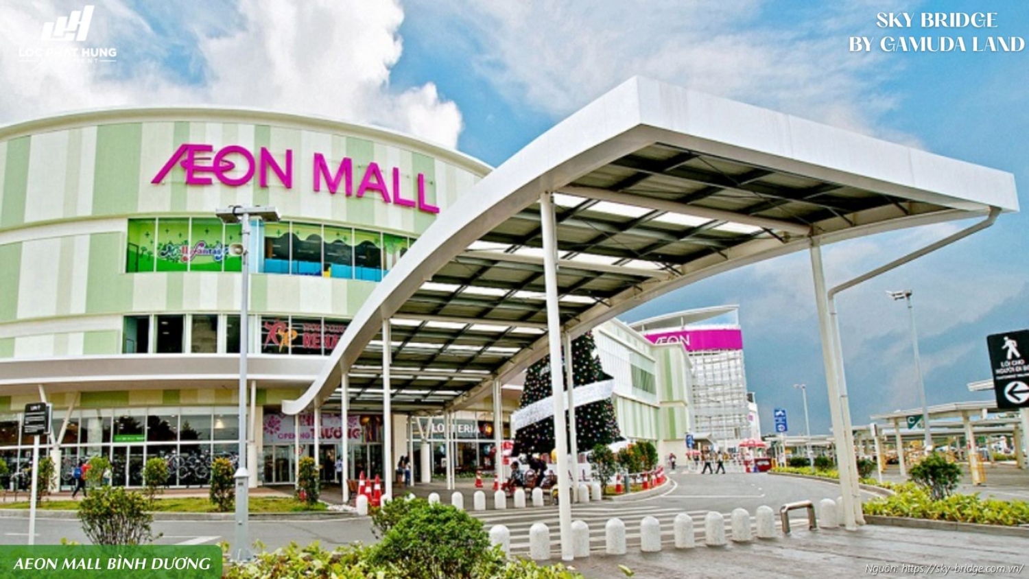Tiện ích ngoại khu Trung tâm thương mại Aeon Mall Bình Dương Canary liền kề Sky Bridge