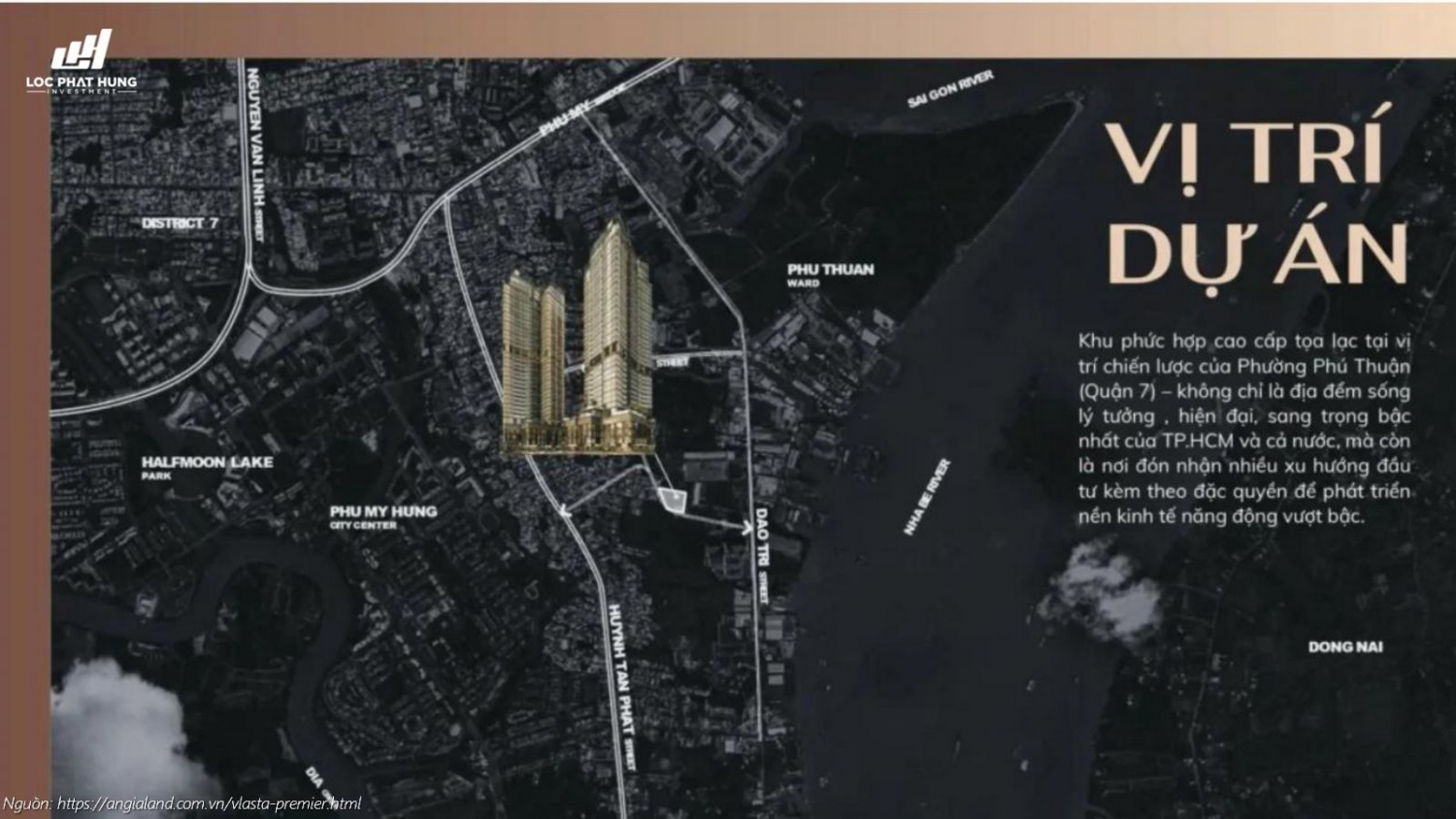 Vị trí dự án căn hộ chung cư Vlasta Premier Quận 7