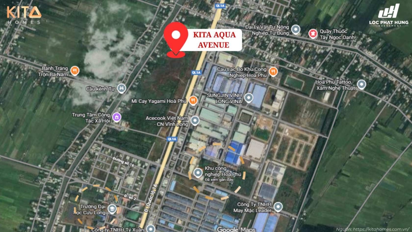 Vị Trí Dự án Kita Aqua Avenue Vĩnh Long