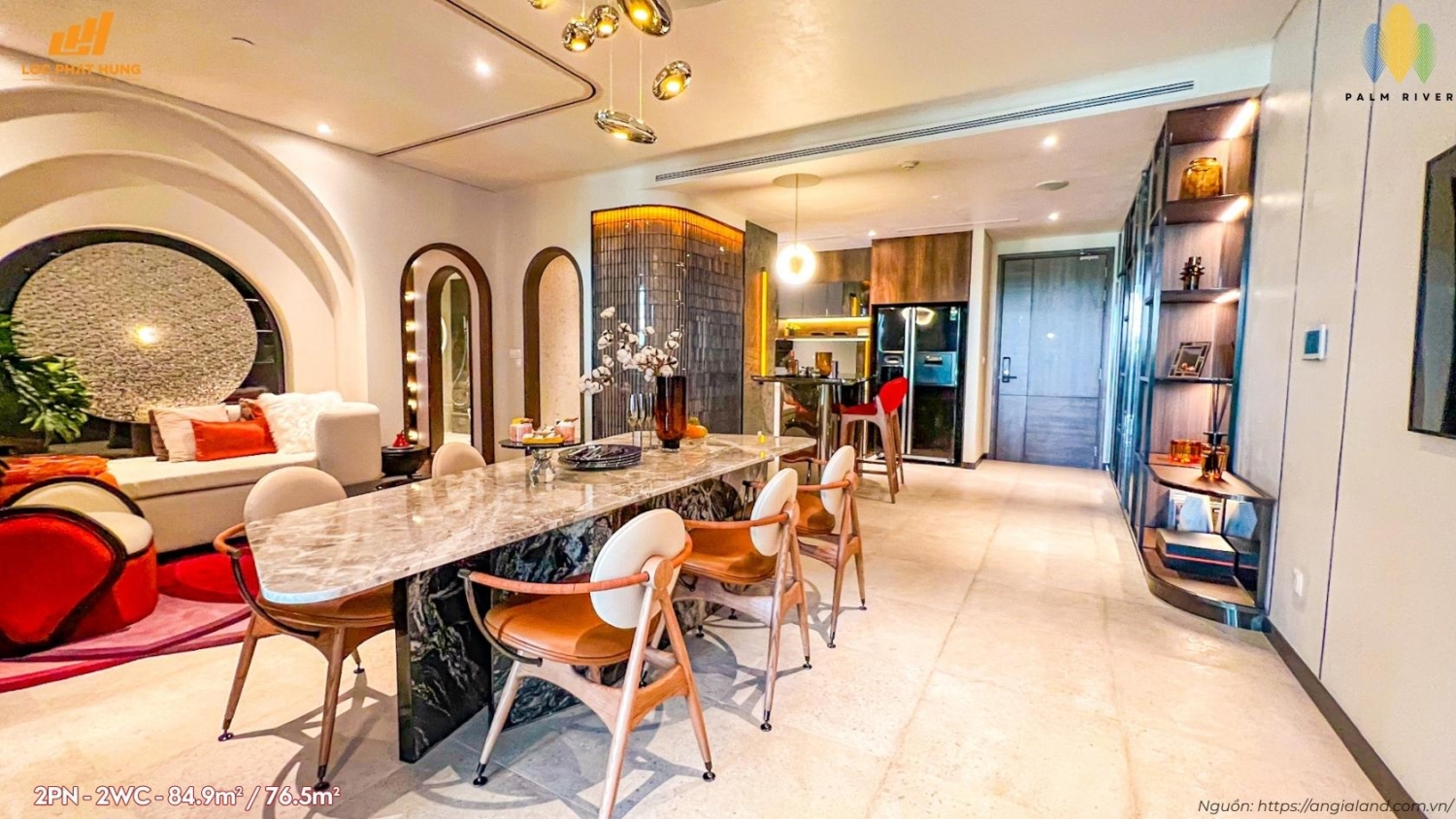 Thiết Kế Tại Căn Hộ Mẫu 2pn Palm River Quận 2.