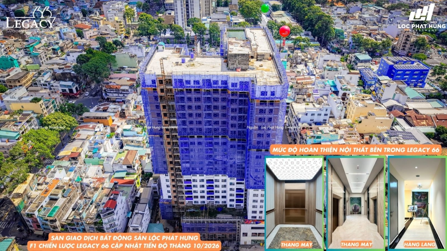 Tiến độ dự án Legacy 66 tháng 10/2026