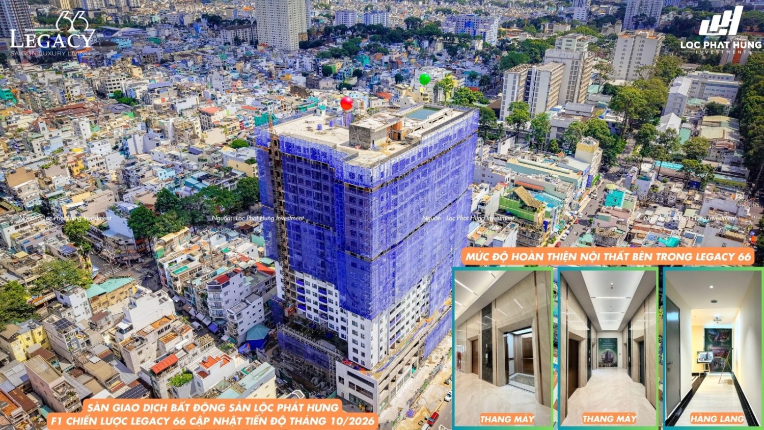 Tiến độ dự án Legacy 66 tháng 10/2026