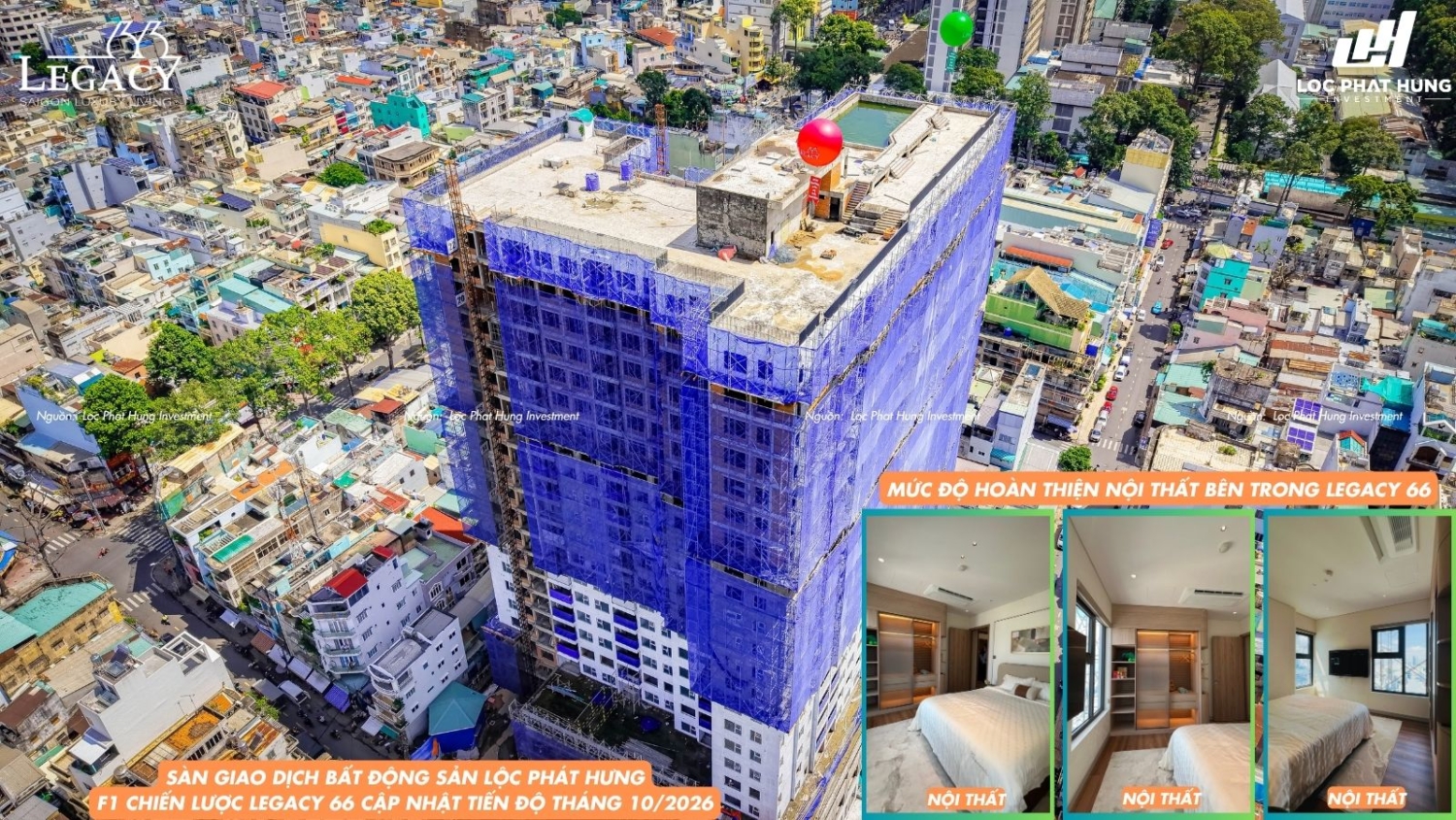 Tiến độ dự án Legacy 66 tháng 10/2026