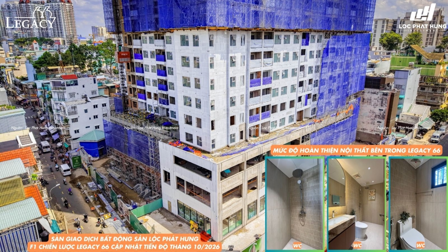 Tiến độ dự án Legacy 66 tháng 10/2026