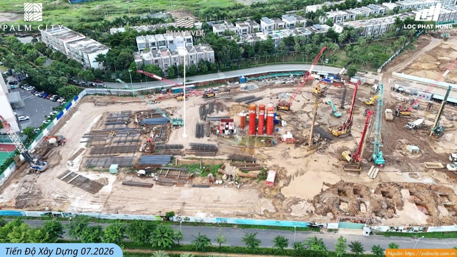 Tiến Độ Xây Dựng Dự Án Palm River 07.2026