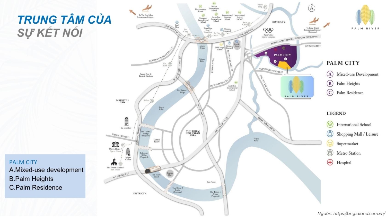 Vị Trí Kết Nối Dự Án Palm River Quận 2 Phường An Phú