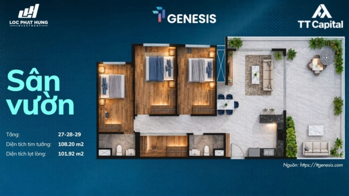Căn hộ Sân vườn TT Genesis