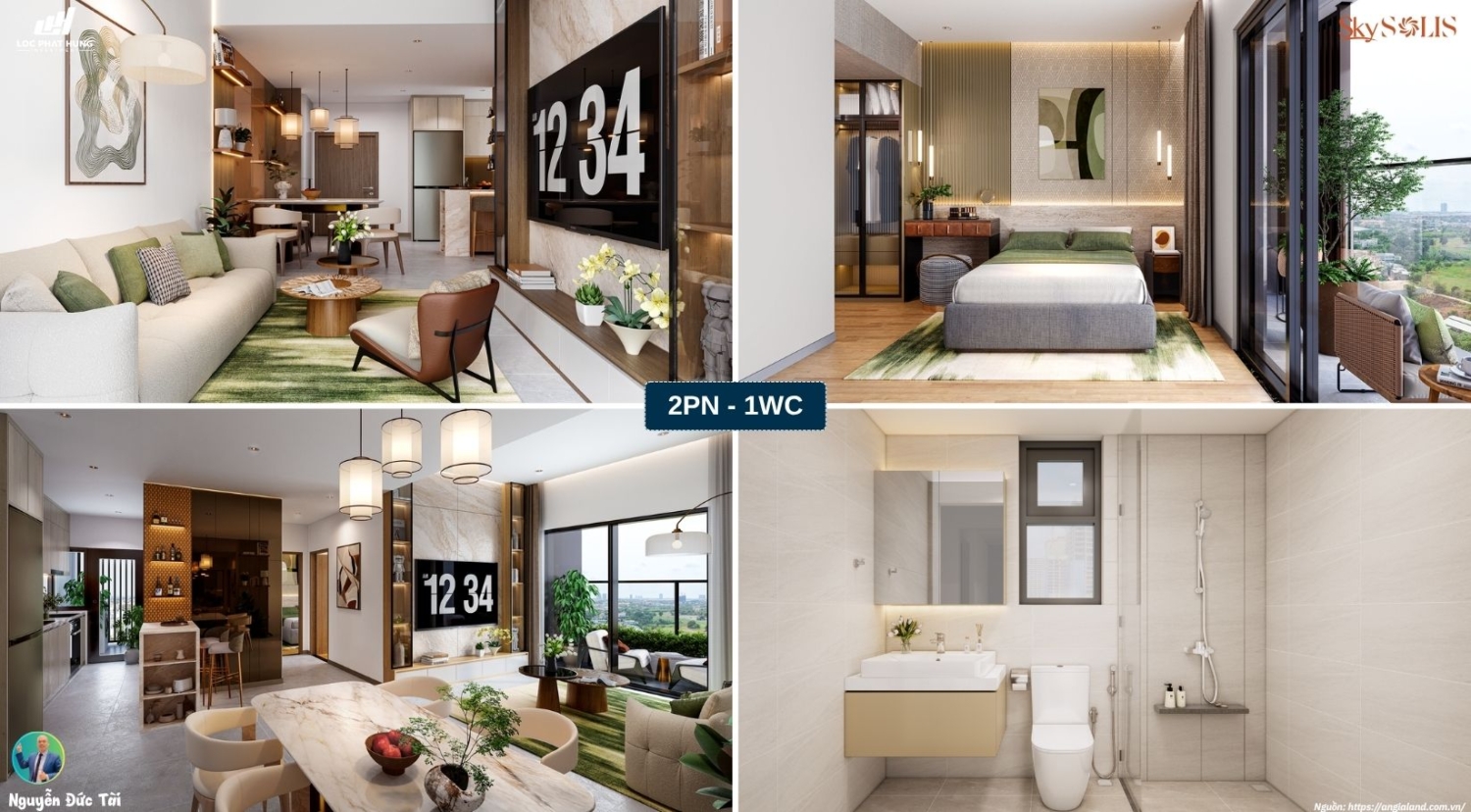 Nhà Mẫu Sky Solis 2PN-1WC