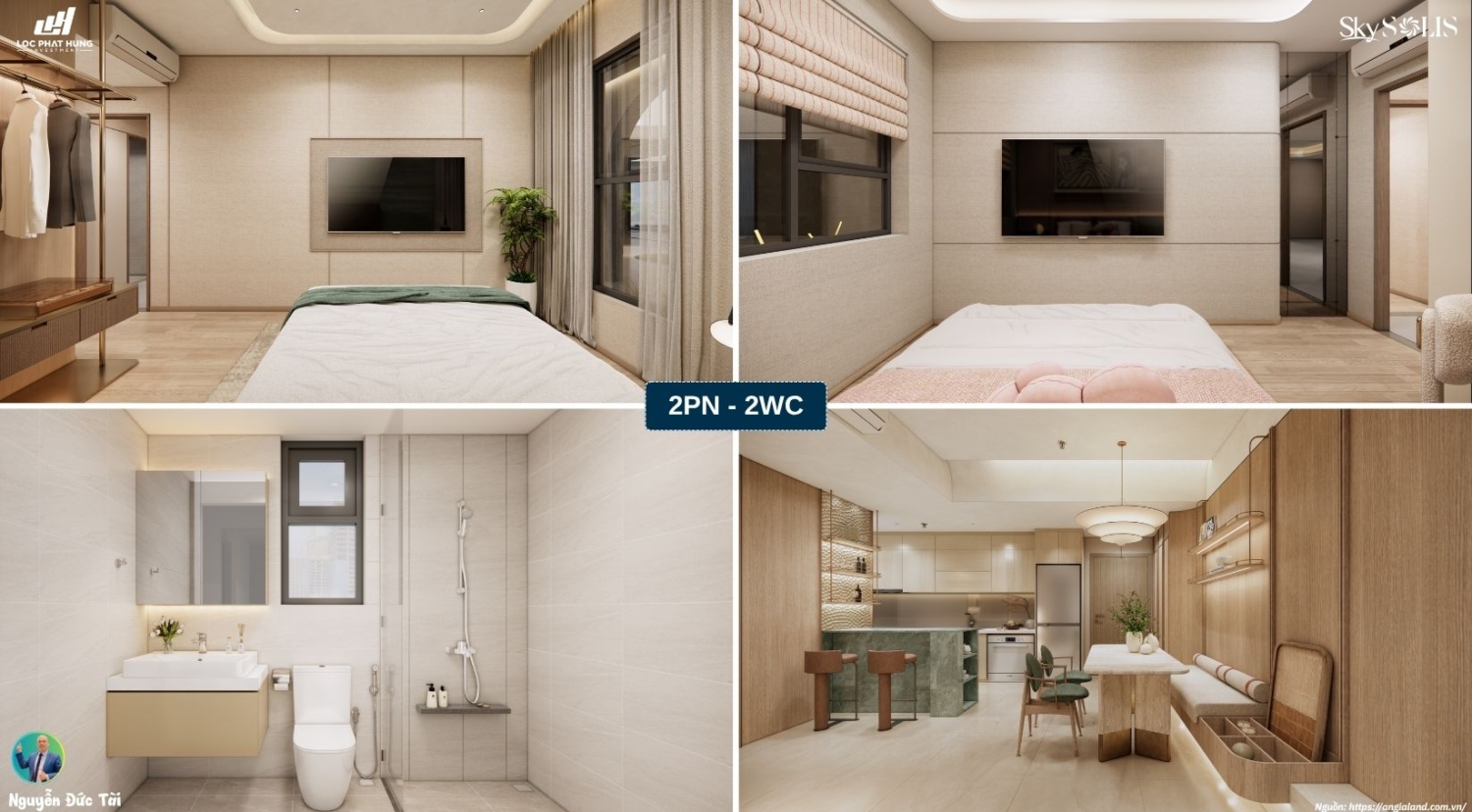 Nhà Mẫu Sky Solis 2PN-2WC