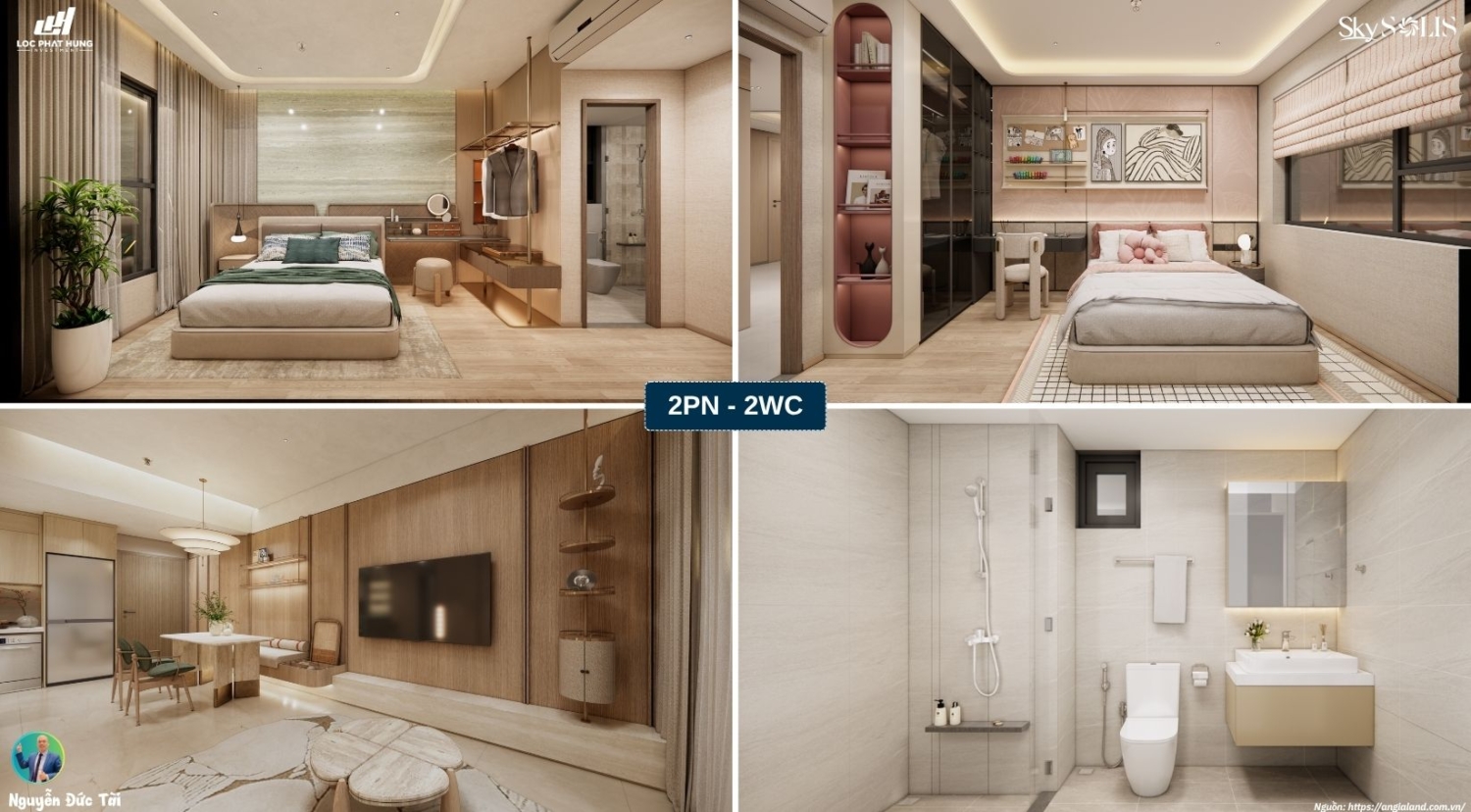 Nhà Mẫu Sky Solis 2PN-2WC