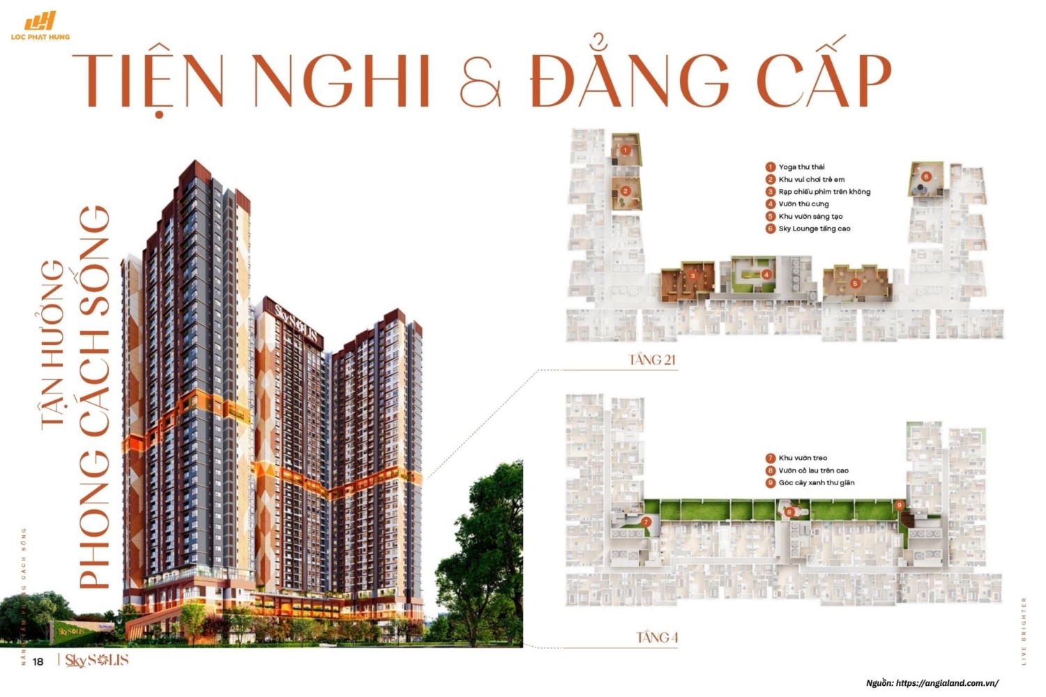 Tiện ích Sky Solis Tầng 4 Và Tầng 21